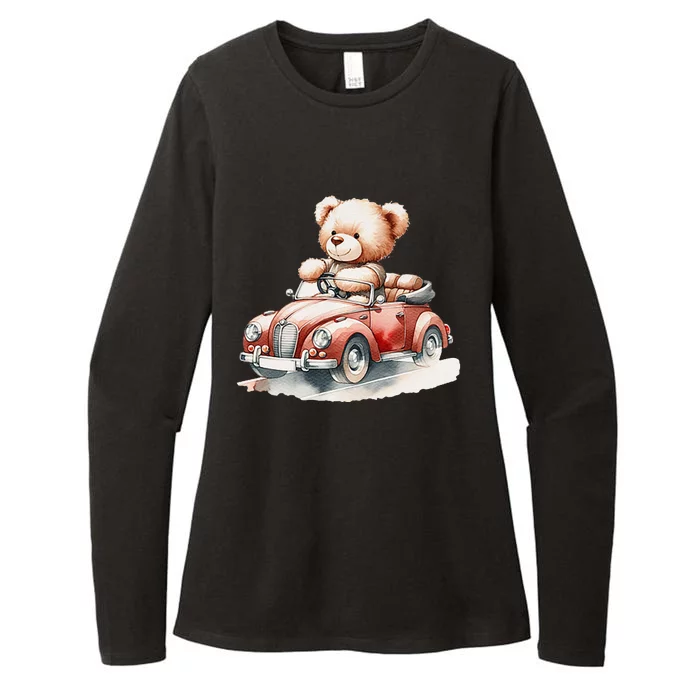 Toy Bear In A Convertible Womens CVC Long Sleeve Shirt