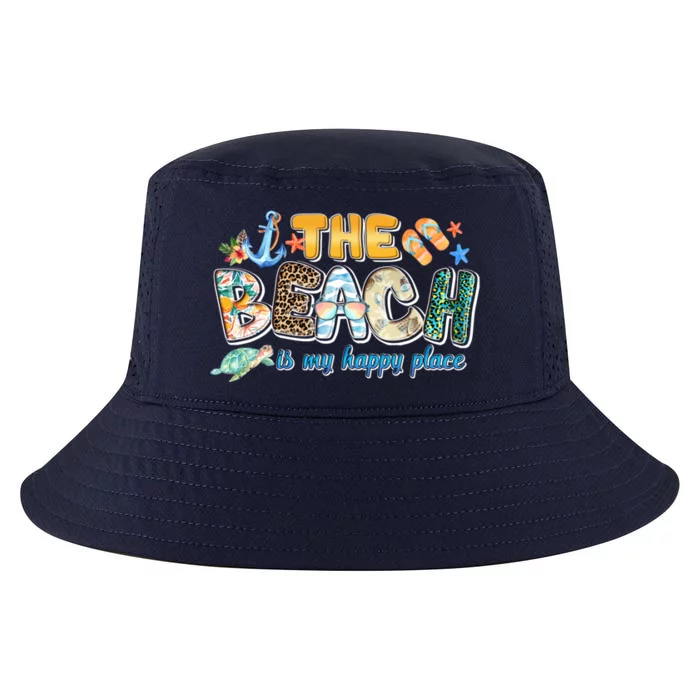 The Beach Is My Happy Place Vacation Summer Gift Cool Comfort Performance Bucket Hat