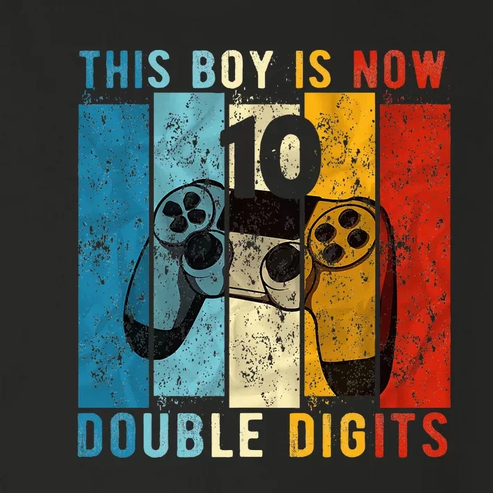 This Boy Is Now Double Digits 10th Birthday Boy 10 Year Old Toddler Long Sleeve Shirt