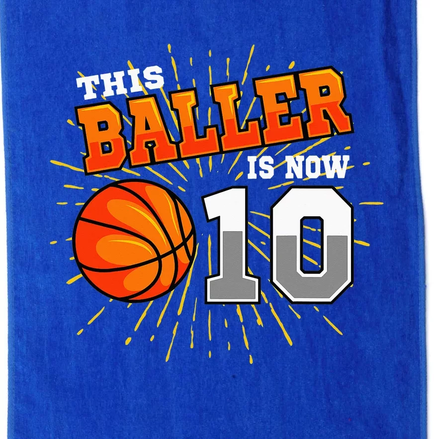 This Baller Is Now 10 Basketball 10th Birthday Party Platinum Collection Golf Towel