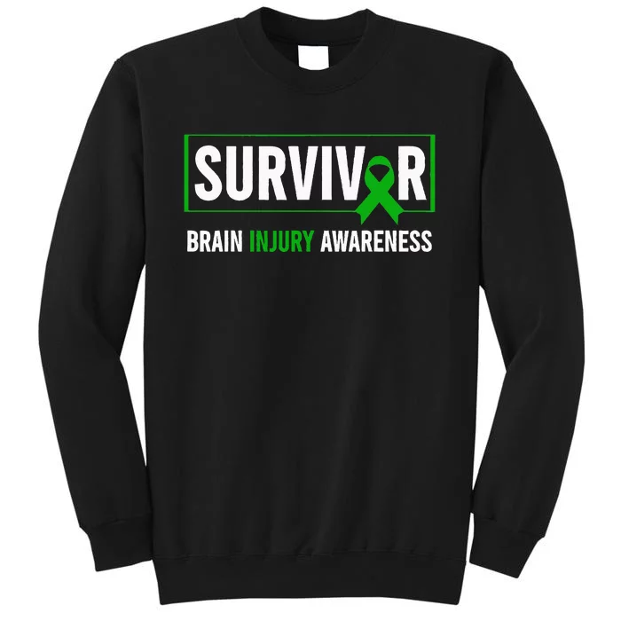 Traumatic Brain Injury Awareness Brain Injury Survivor Tall Sweatshirt