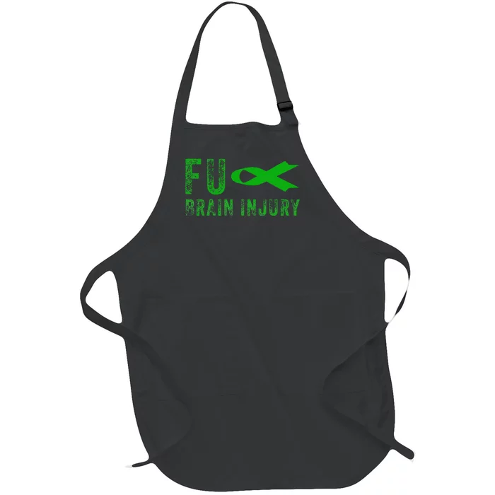 Traumatic Brain Injury Awareness Fu Traumatic Brain Injury Full-Length Apron With Pocket