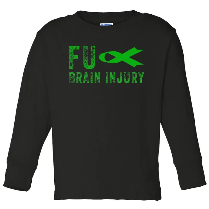 Traumatic Brain Injury Awareness Fu Traumatic Brain Injury Toddler Long Sleeve Shirt