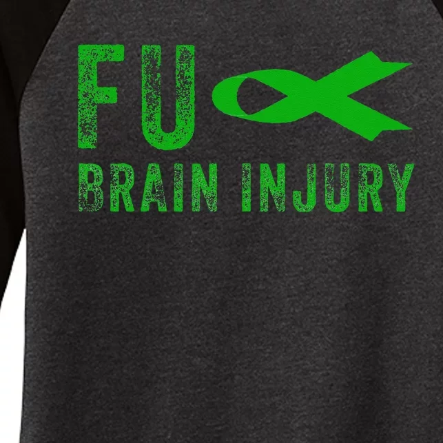 Traumatic Brain Injury Awareness Fu Traumatic Brain Injury Women's Tri-Blend 3/4-Sleeve Raglan Shirt