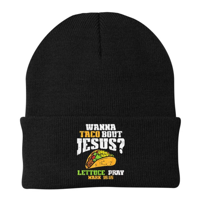 Taco Bout Jesus Lettuce Pray Cinco De Mayo Christian Bible Knit Cap Winter Beanie