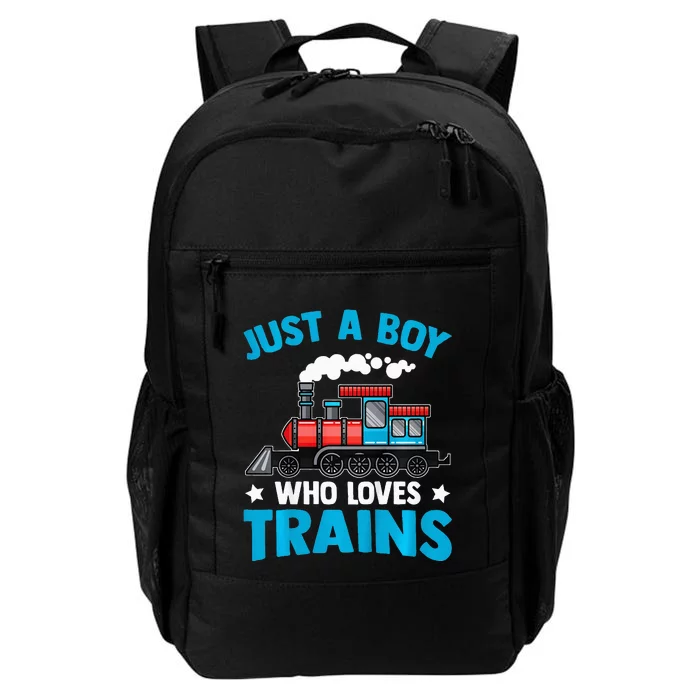 Train Birthday Just a who loves Trains Daily Commute Backpack