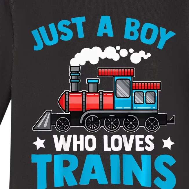 Train Birthday Just a who loves Trains Baby Long Sleeve Bodysuit