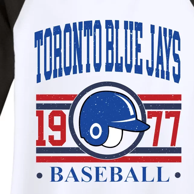 Toronto Blue Jay Baseball Lover Team Support Women's Tri-Blend 3/4-Sleeve Raglan Shirt