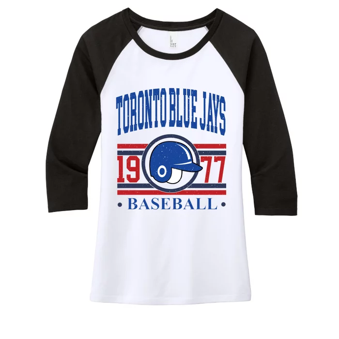 Toronto Blue Jay Baseball Lover Team Support Women's Tri-Blend 3/4-Sleeve Raglan Shirt