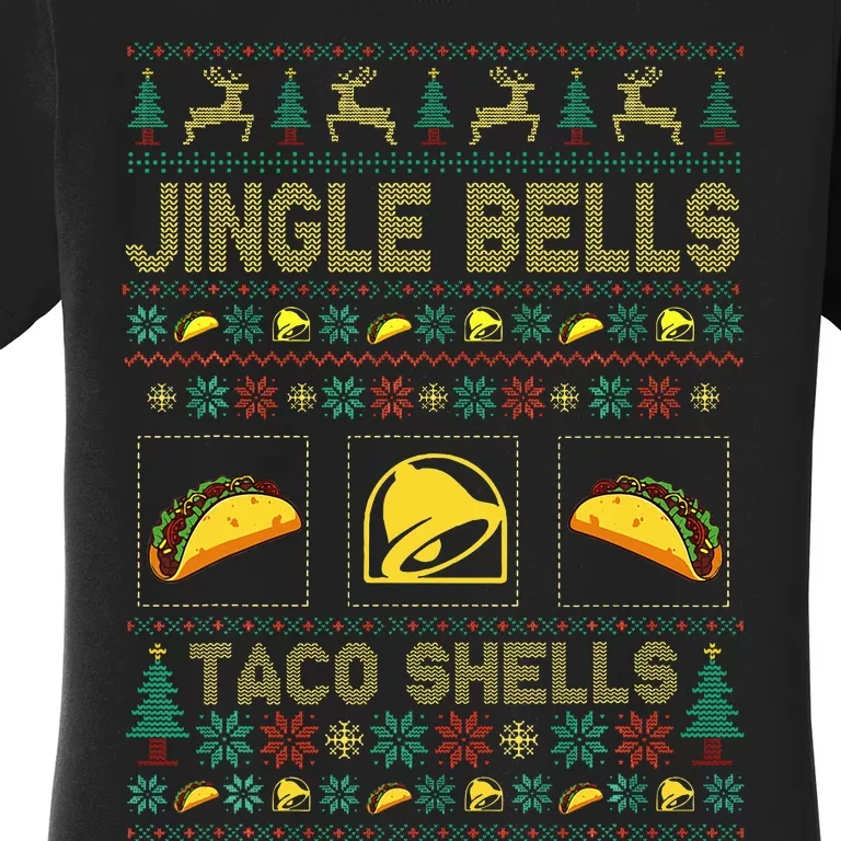 Taco Bell Jingle Bells Taco Shells Ugly Holiday Christmas Sweater Women's T-Shirt