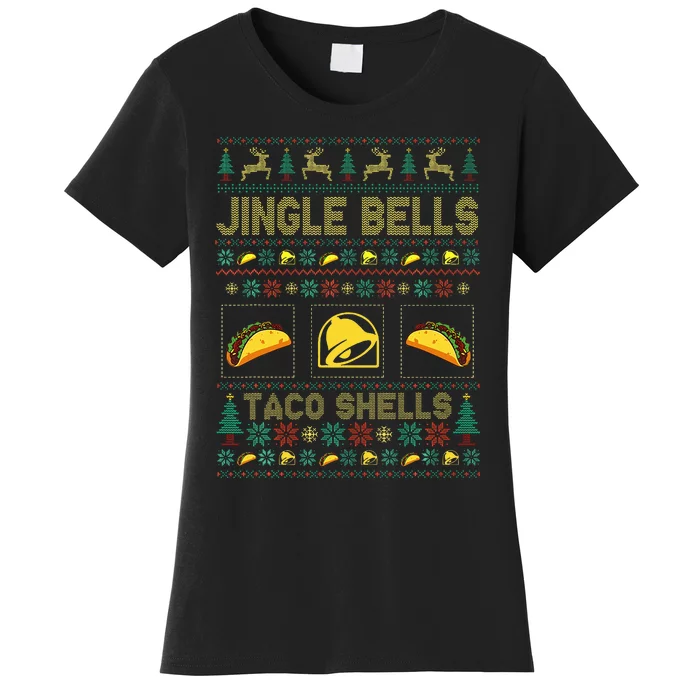 Taco Bell Jingle Bells Taco Shells Ugly Holiday Christmas Sweater Women's T-Shirt