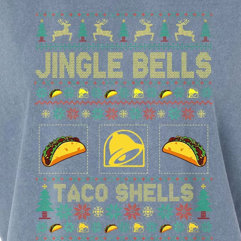 Taco Bell Jingle Bells Taco Shells Ugly Holiday Christmas Sweater Garment-Dyed Women's Muscle Tee