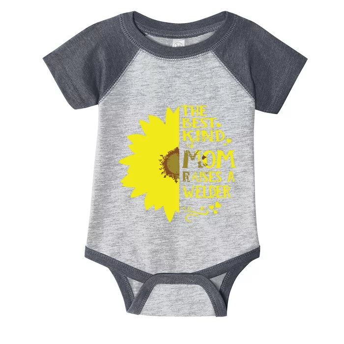 The Best Kind Of Mom Raises A WELDER Mother's Day Infant Baby Jersey Bodysuit