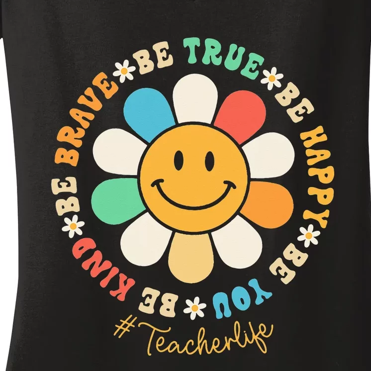 Teacher Be Kind Teacher Students  Teacher's Day Women's V-Neck T-Shirt