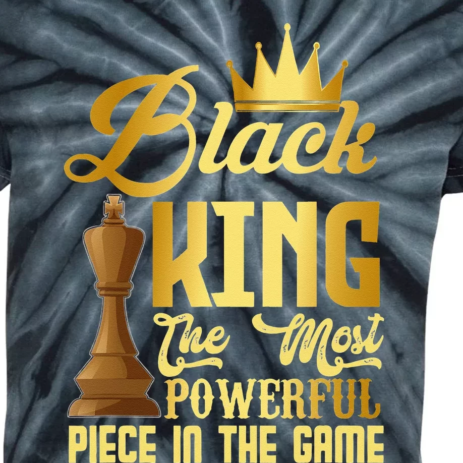 The Black King Is The Strongest Figure In The Game Chess Kids Tie-Dye T-Shirt