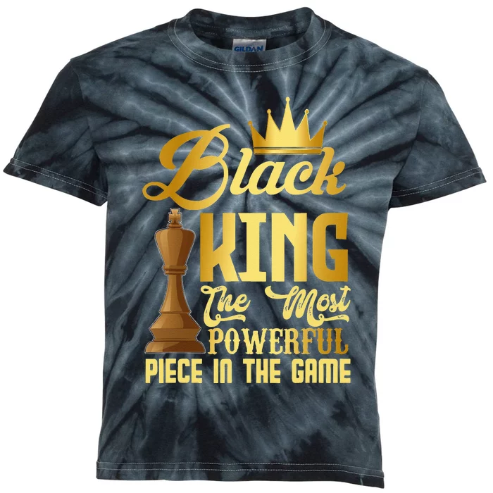 The Black King Is The Strongest Figure In The Game Chess Kids Tie-Dye T-Shirt