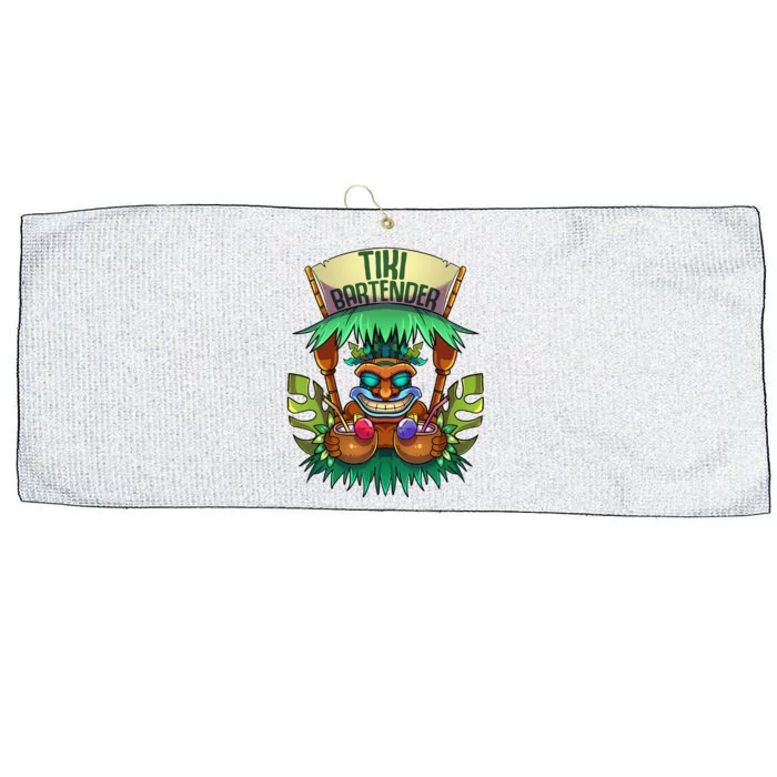 Tiki Bartender Kahuna Tropical Drinks Cocktails Luao Party Large Microfiber Waffle Golf Towel