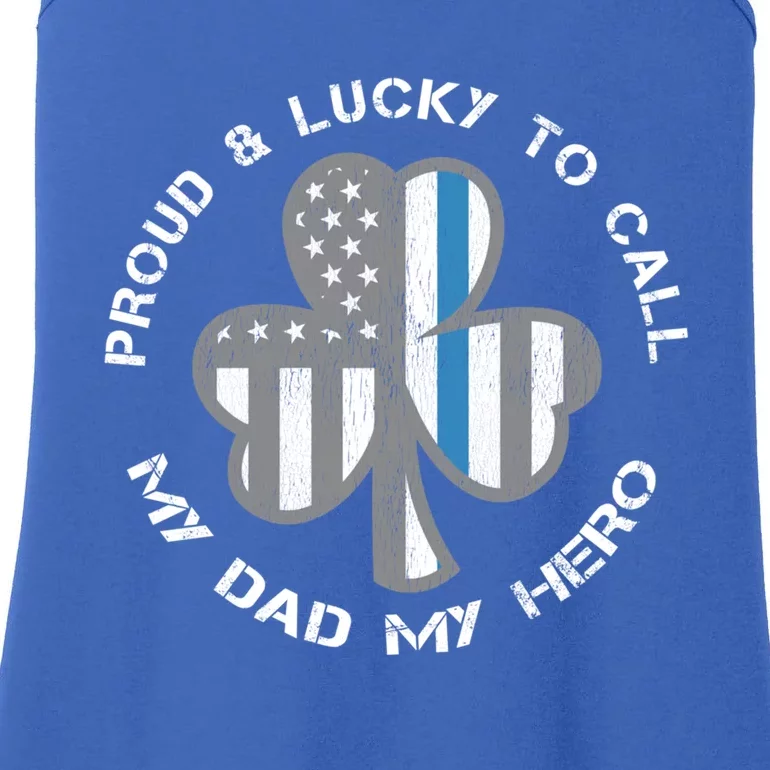 Thin Blue Line Us Flag Gift Proud Police St Patricks Day Gift Ladies Essential Tank