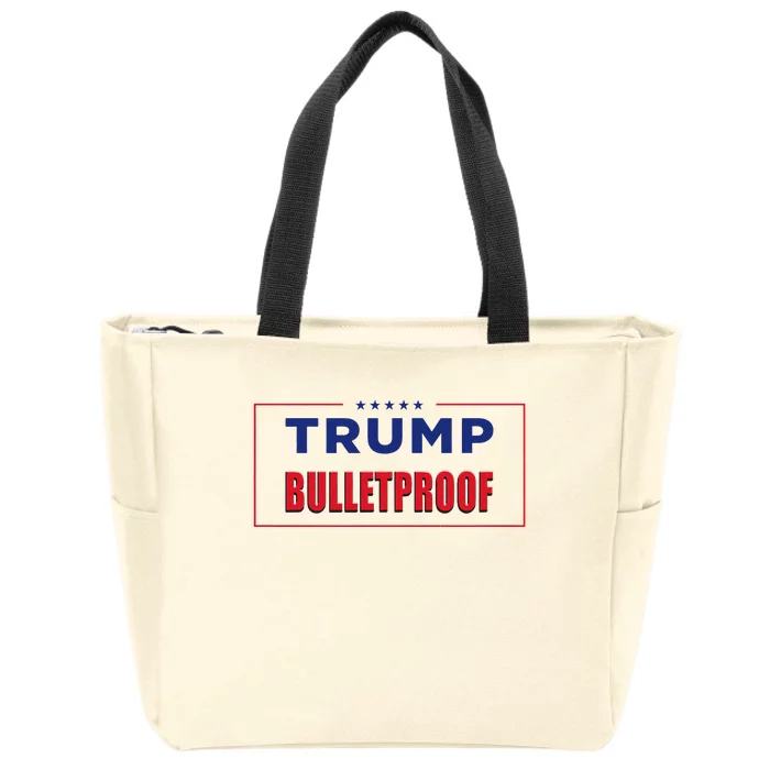 Trump Bulletproof Love And Support America Zip Tote Bag