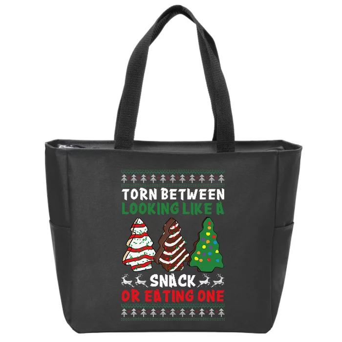 Torn Between Looking Like A Snack Or Eating One Christmas Zip Tote Bag