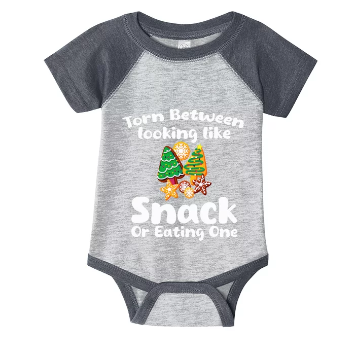 Torn Between Looking Like A Snack Or Eating One Christmas Infant Baby Jersey Bodysuit