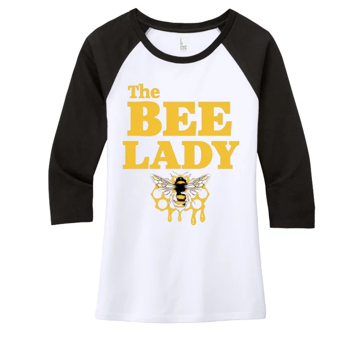 The Bee Lady Beekeeper Apiculture Bee Keeper Honeybees Beekeeping Bee Lovers Women's Tri-Blend 3/4-Sleeve Raglan Shirt