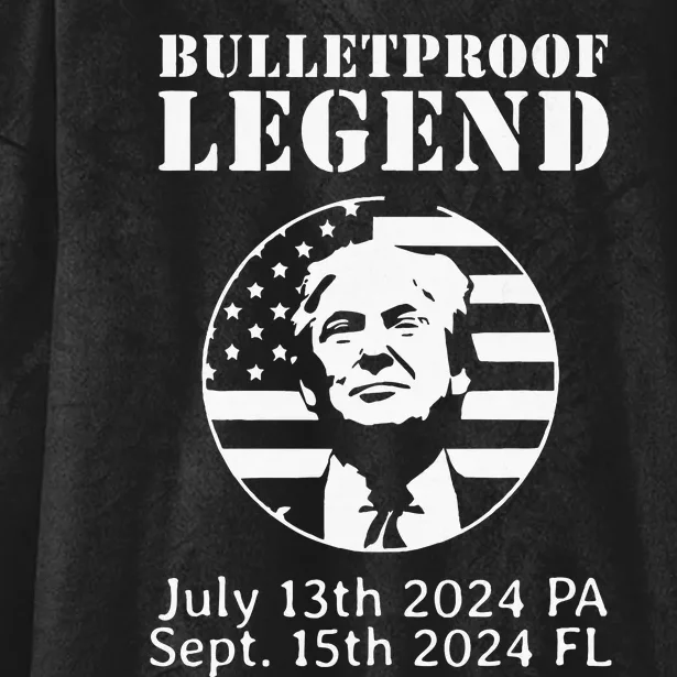 Trump Bulletproof Legend You Missed Again Twice Pa Fl Golf Hooded Wearable Blanket