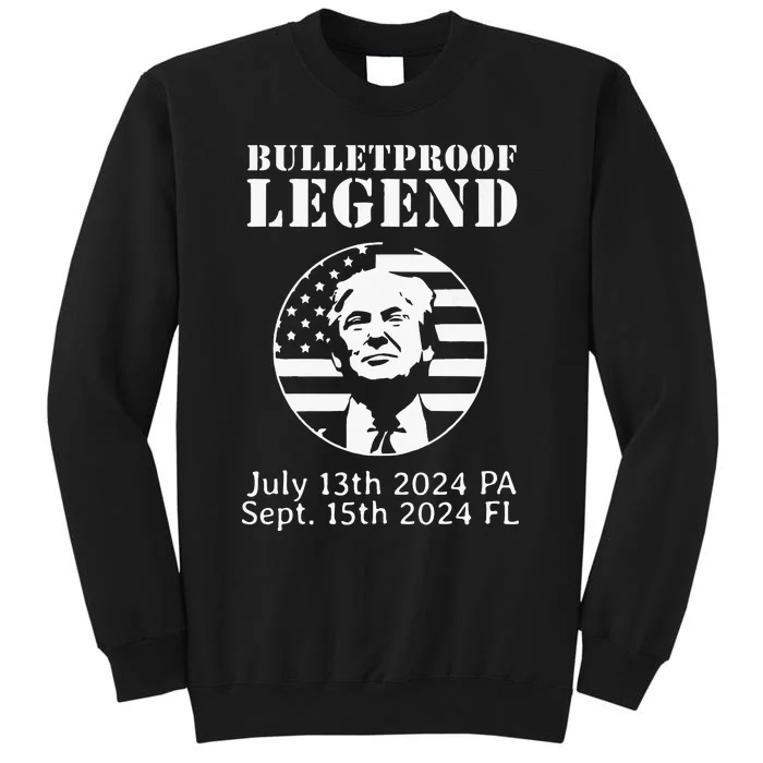 Trump Bulletproof Legend You Missed Again Twice Pa Fl Golf Tall Sweatshirt