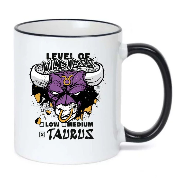 Taurus Bull Level Of Wildness Black Color Changing Mug