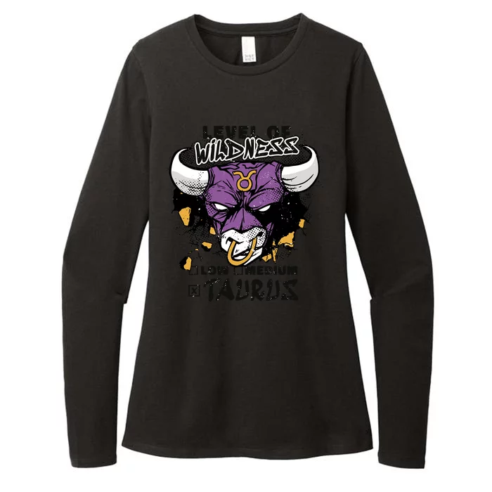 Taurus Bull Level Of Wildness Womens CVC Long Sleeve Shirt