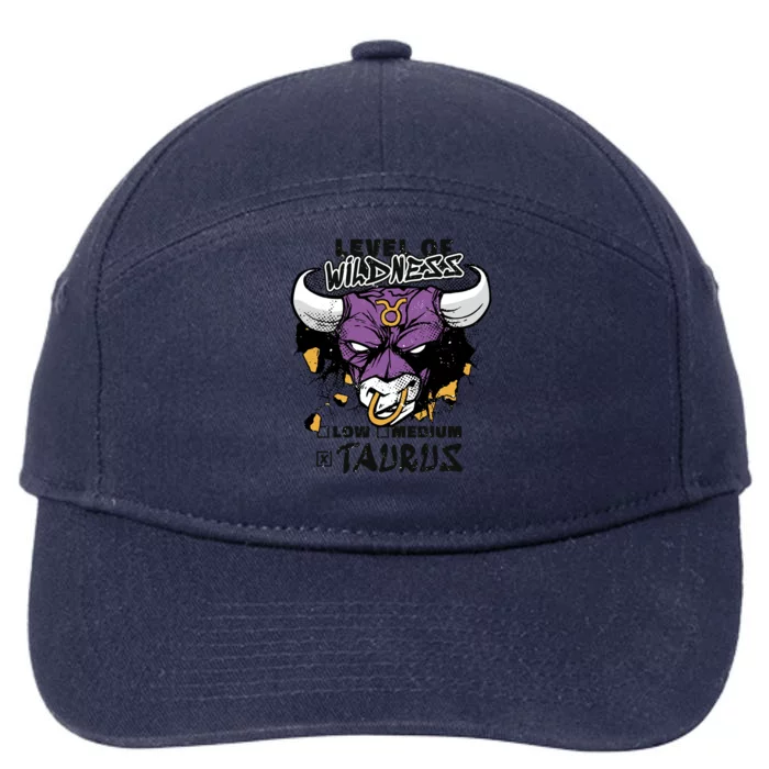 Taurus Bull Level Of Wildness 7-Panel Snapback Hat