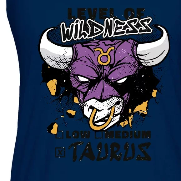 Taurus Bull Level Of Wildness Ladies Essential Flowy Tank