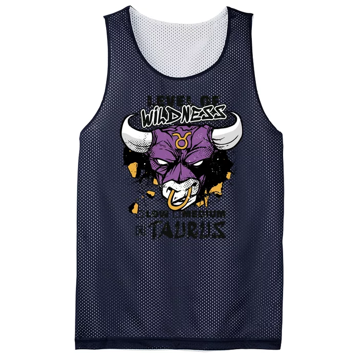 Taurus Bull Level Of Wildness Mesh Reversible Basketball Jersey Tank