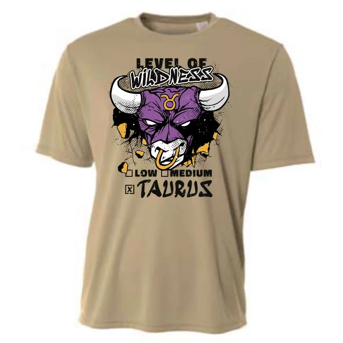 Taurus Bull Level Of Wildness Cooling Performance Crew T-Shirt