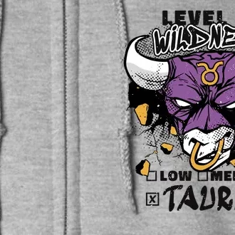 Taurus Bull Level Of Wildness Full Zip Hoodie