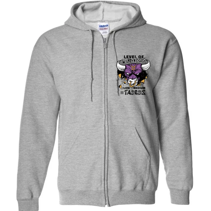 Taurus Bull Level Of Wildness Full Zip Hoodie