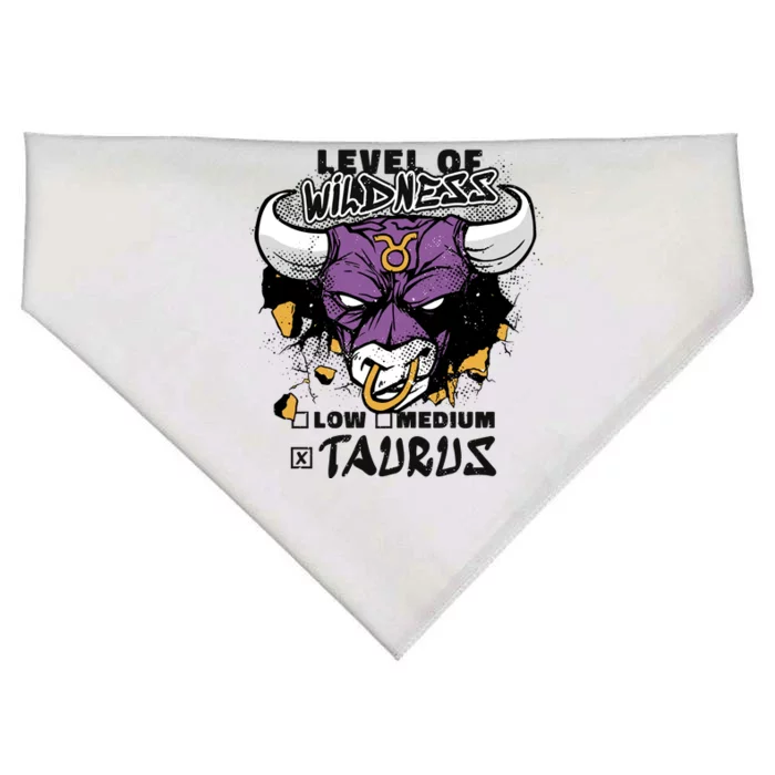 Taurus Bull Level Of Wildness USA-Made Doggie Bandana