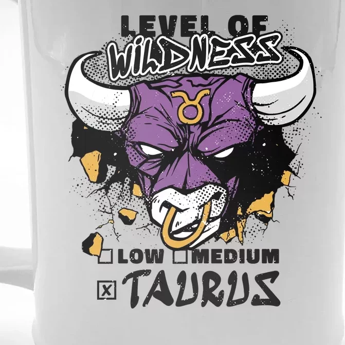 Taurus Bull Level Of Wildness Front & Back Beer Stein