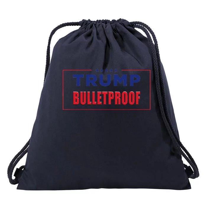 Trump Bulletproof Love And Support America Drawstring Bag