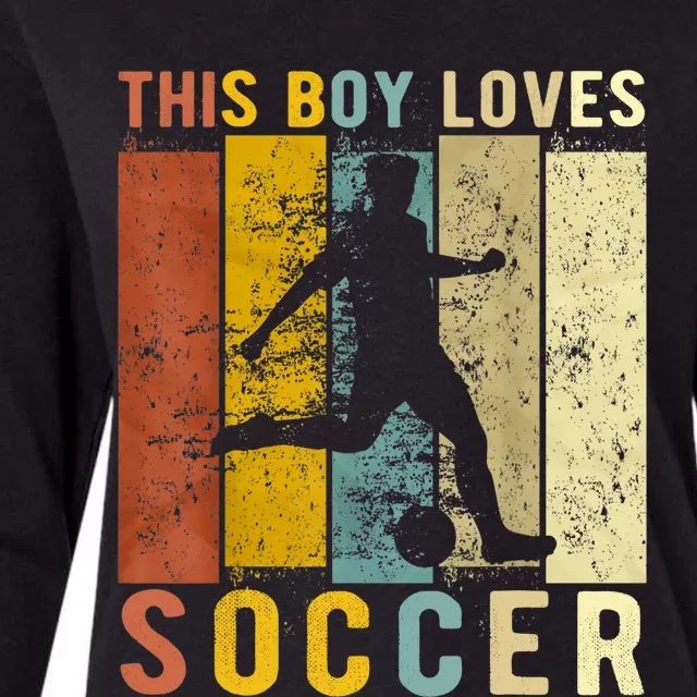 This Boy Loves Soccer Boy Soccer Womens Cotton Relaxed Long Sleeve T-Shirt