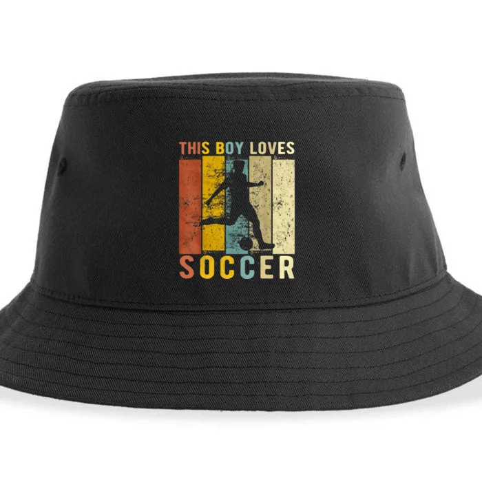 This Boy Loves Soccer Boy Soccer Sustainable Bucket Hat