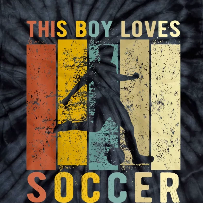 This Boy Loves Soccer Boy Soccer Tie-Dye T-Shirt