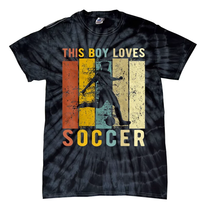 This Boy Loves Soccer Boy Soccer Tie-Dye T-Shirt