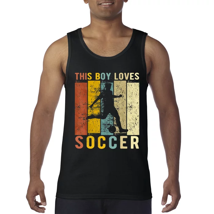 This Boy Loves Soccer Boy Soccer Tank Top