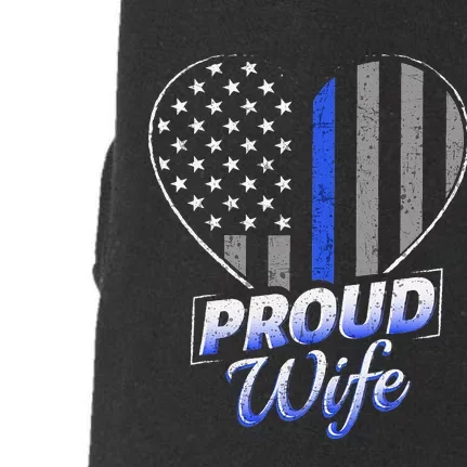 Thin Blue Line Flag Thin Blue Line Women Police Wife Doggie 3-End Fleece Hoodie