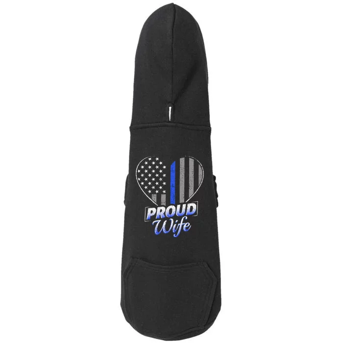 Thin Blue Line Flag Thin Blue Line Women Police Wife Doggie 3-End Fleece Hoodie