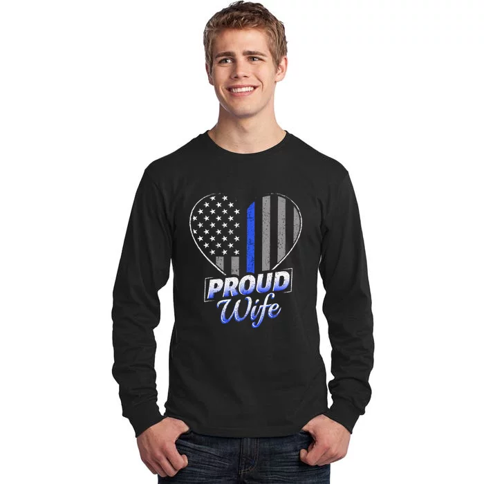 Thin Blue Line Flag Thin Blue Line Women Police Wife Tall Long Sleeve T-Shirt