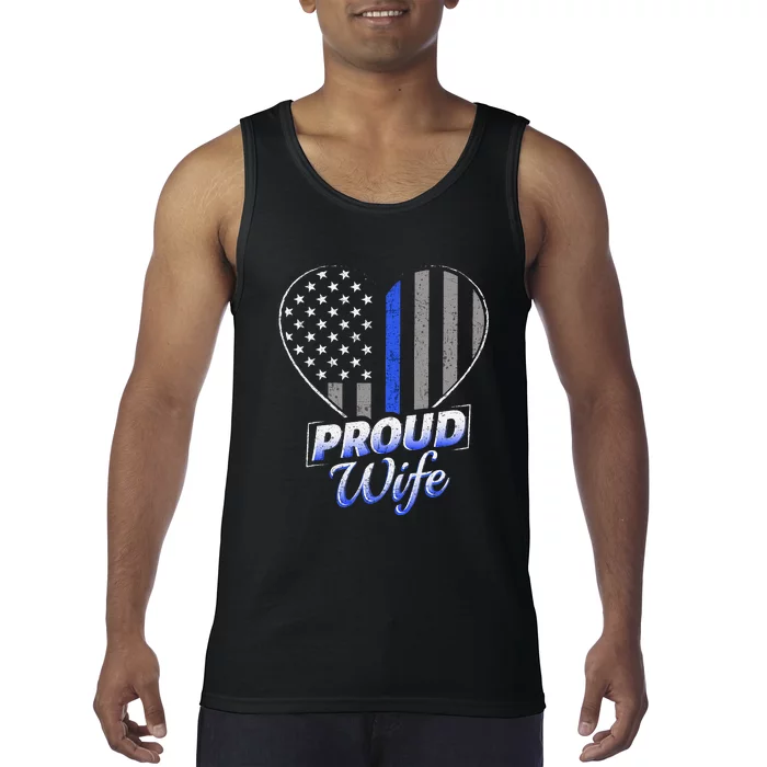 Thin Blue Line Flag Thin Blue Line Women Police Wife Tank Top