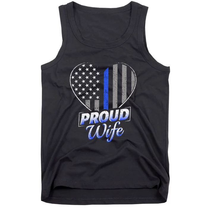 Thin Blue Line Flag Thin Blue Line Women Police Wife Tank Top