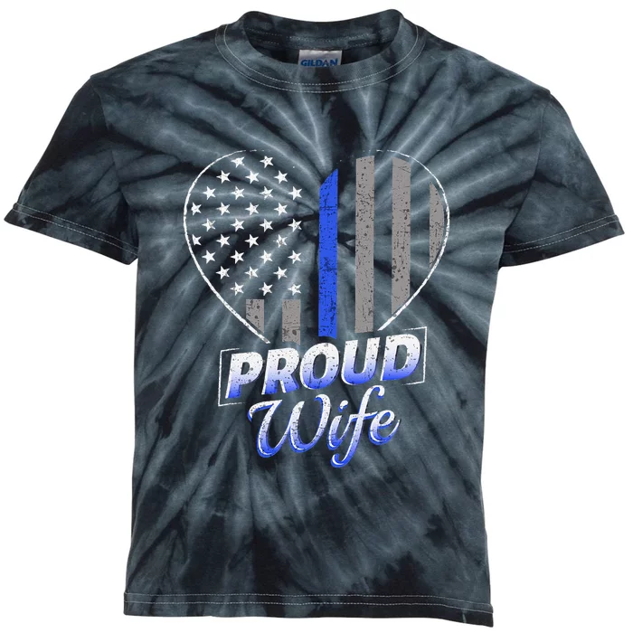 Thin Blue Line Flag Thin Blue Line Women Police Wife Kids Tie-Dye T-Shirt